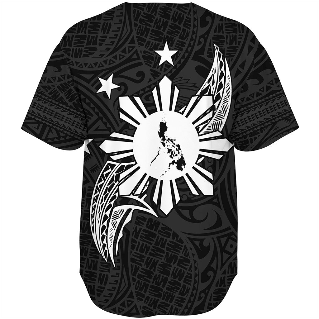 Philippines Filipinos Baseball Shirt Tribal Tattoo Art Style
