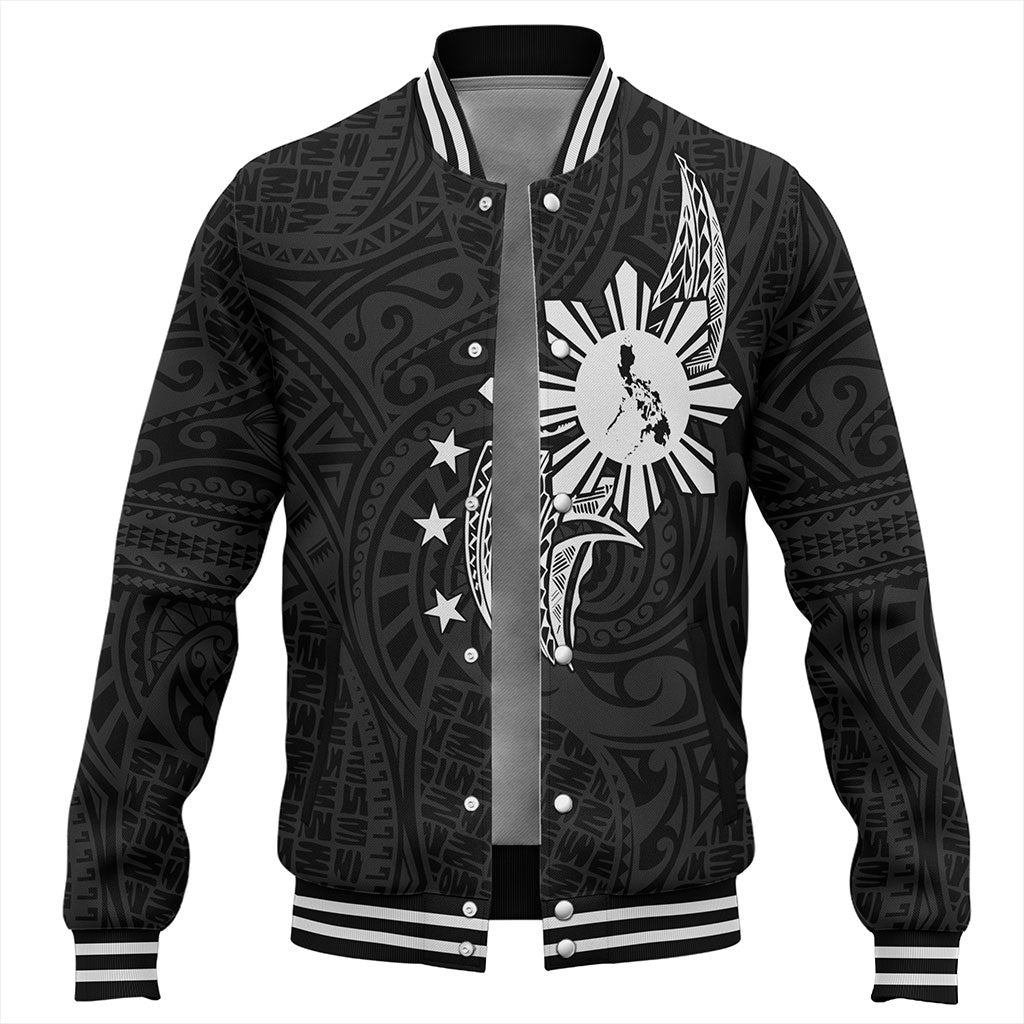 Philippines Filipinos Baseball Jacket Tribal Tattoo Art Style