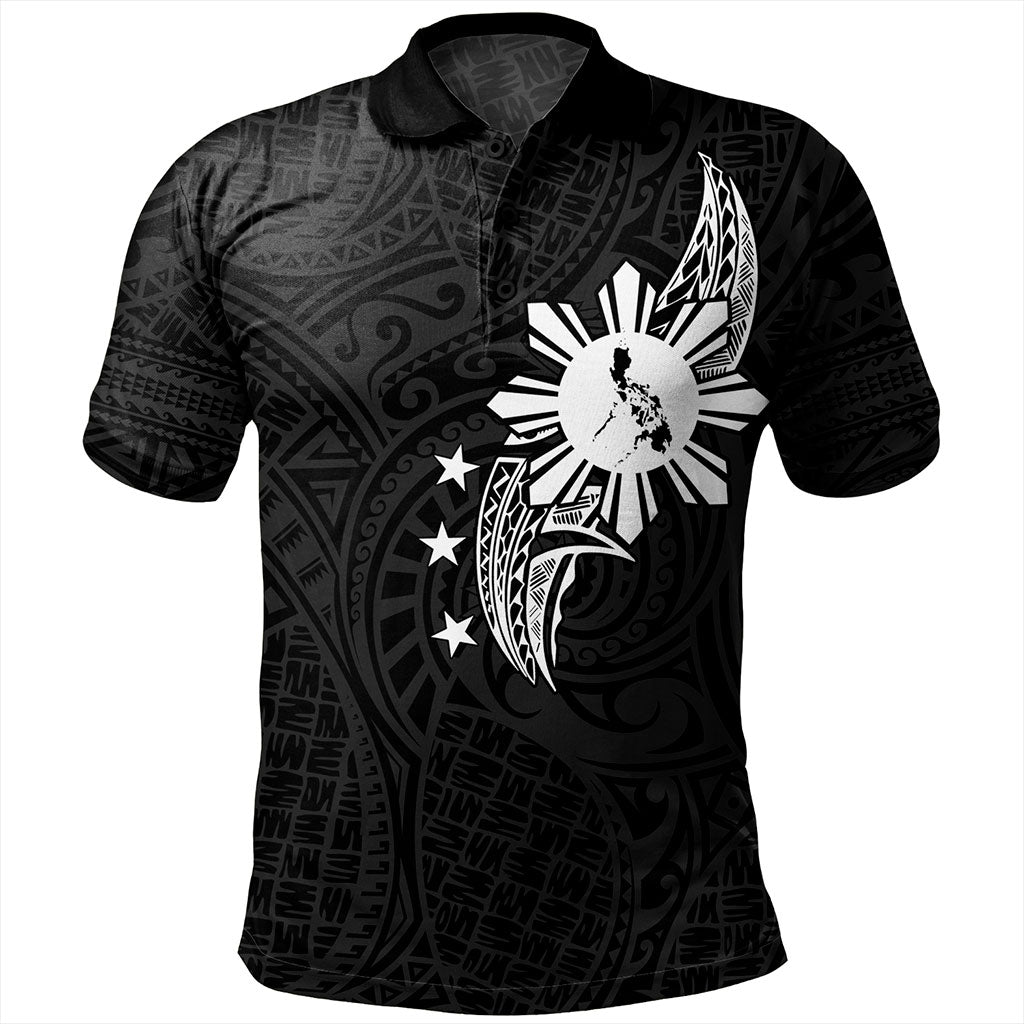 Philippines Filipinos Polo Shirt Tribal Tattoo Art Style