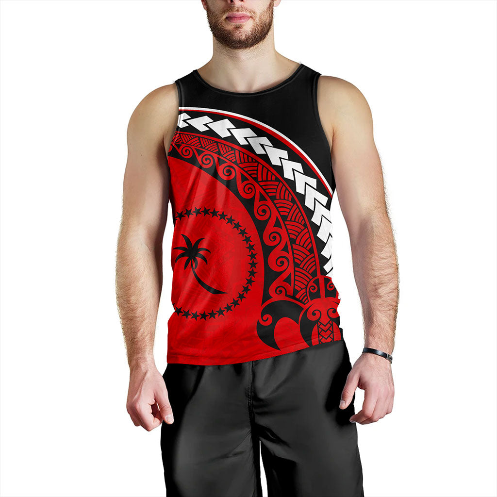 Chuuk State Tank Top Turtle Polynesian Tribal Coat Of Arms