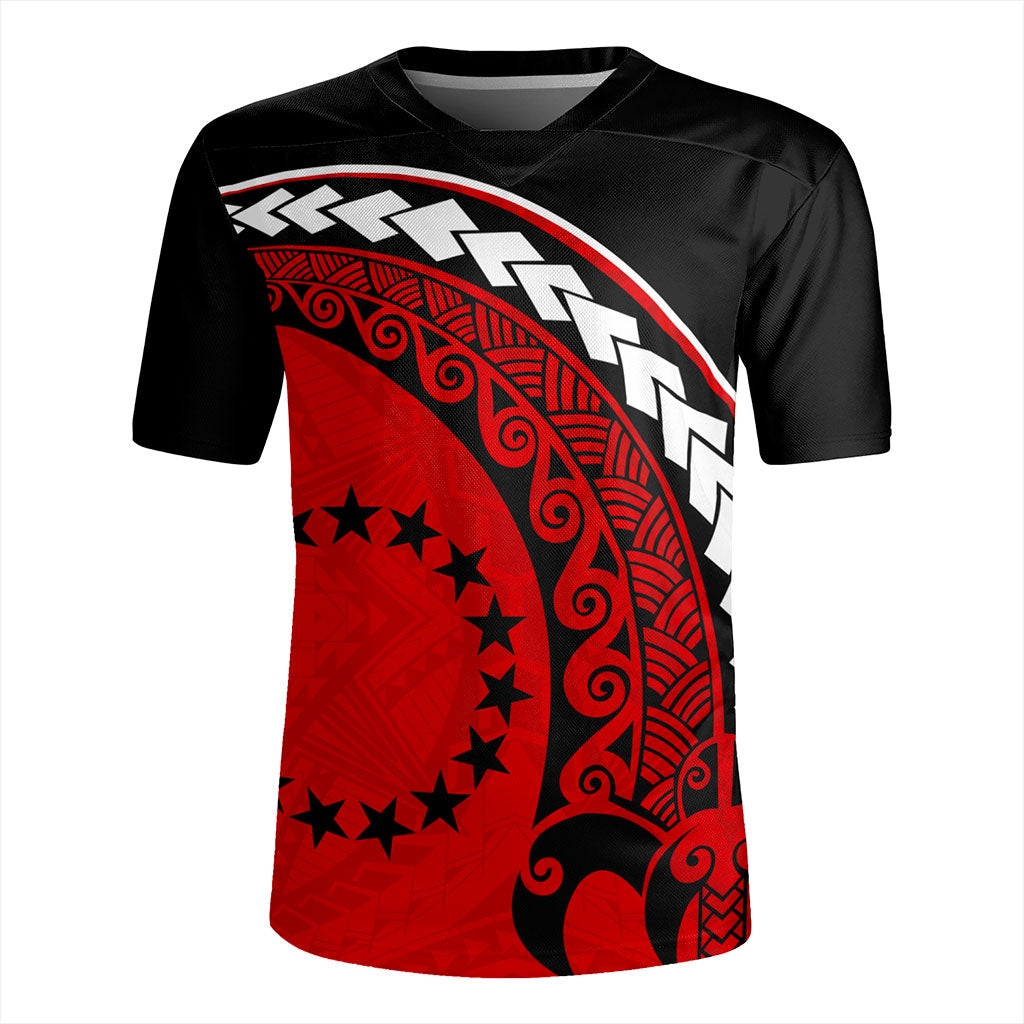 Cook Islands Rugby Jersey Turtle Polynesian Tribal Coat Of Arms