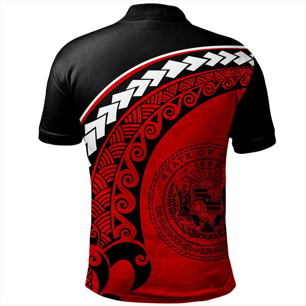 Hawaii Polo Shirt Turtle Polynesian Tribal Coat Of Arms