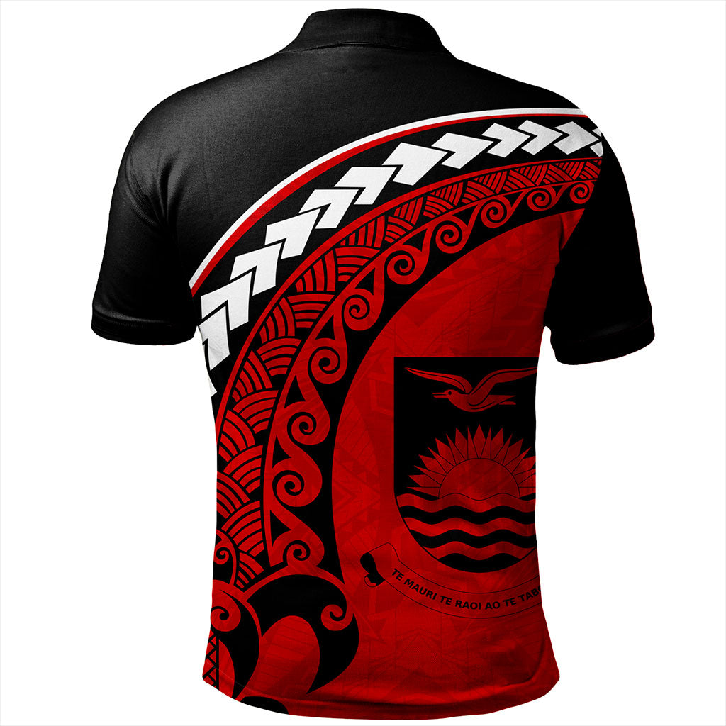 Kiribati Polo Shirt Turtle Polynesian Tribal Coat Of Arms