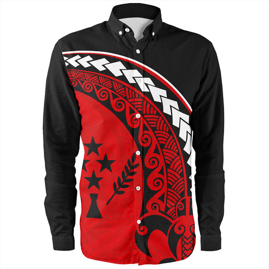 Kosrae Long Sleeve Shirt Turtle Polynesian Tribal Coat Of Arms