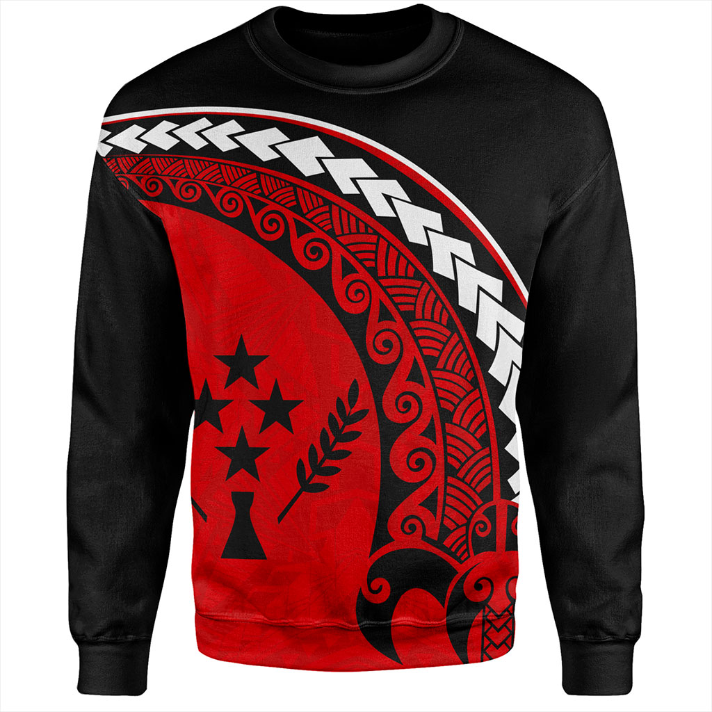 Kosrae Sweatshirt Turtle Polynesian Tribal Coat Of Arms