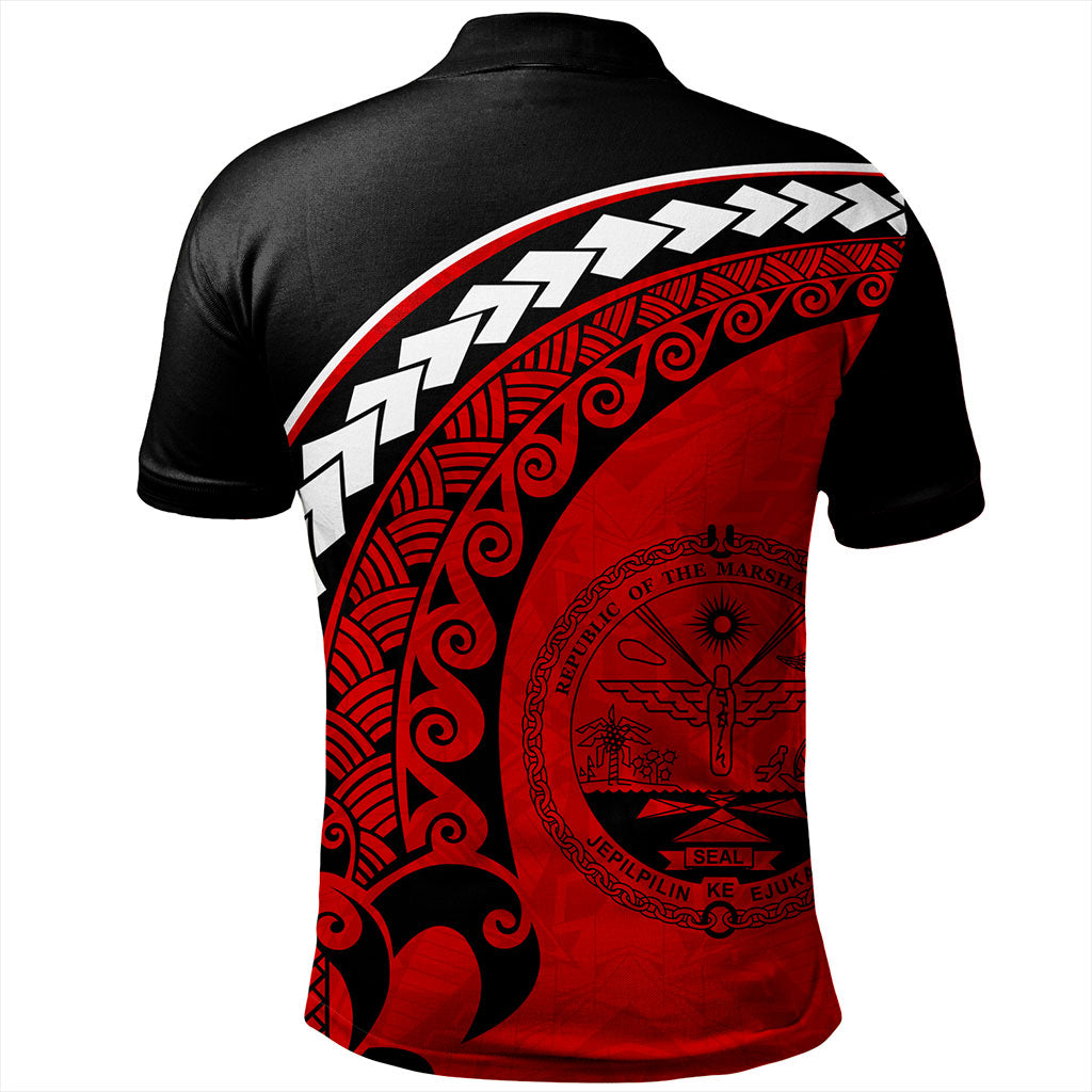 Marshall Islands Polo Shirt Turtle Polynesian Tribal Coat Of Arms