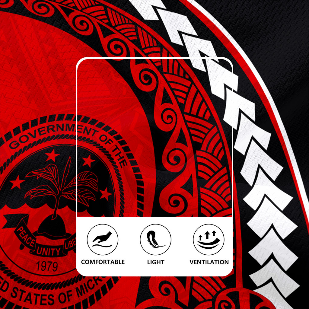 Federated States Of Micronesia Rugby Jersey Turtle Polynesian Tribal Coat Of Arms