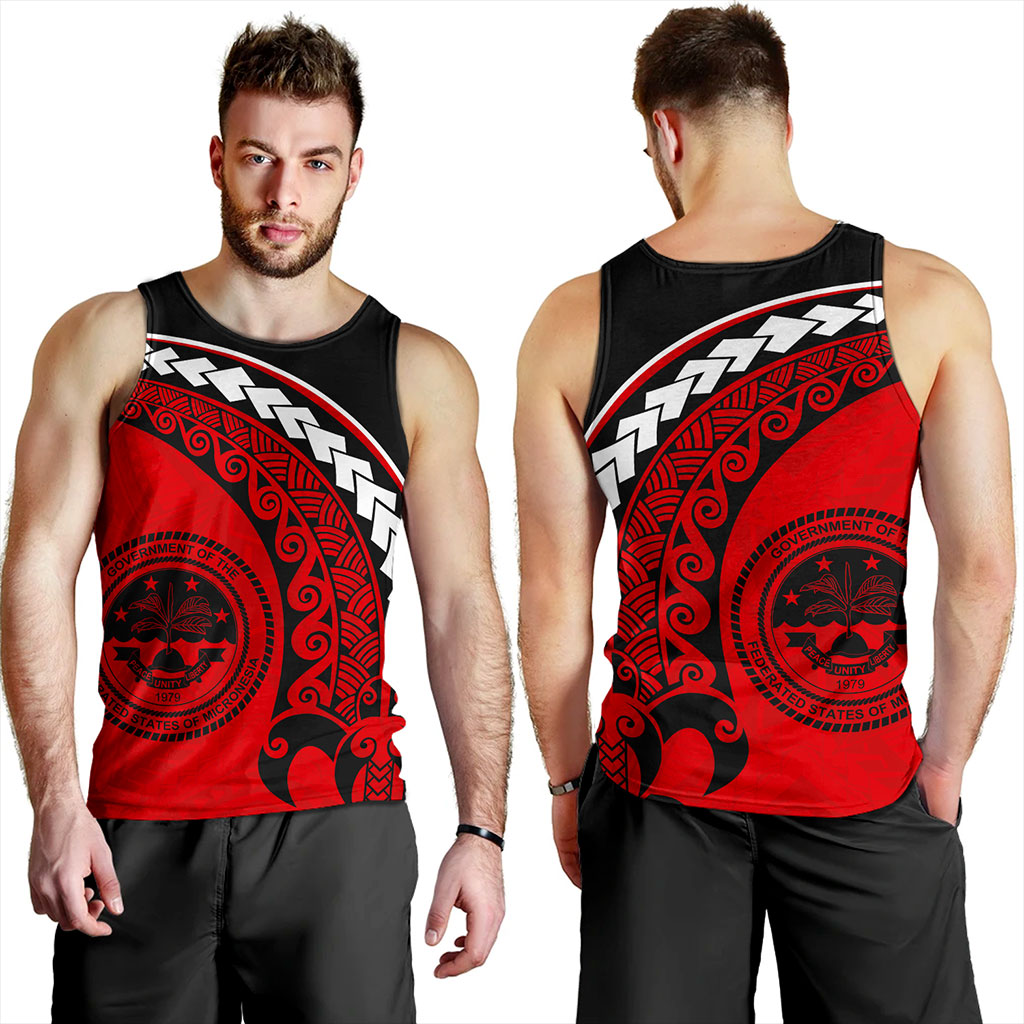 Federated States Of Micronesia Tank Top Turtle Polynesian Tribal Coat Of Arms