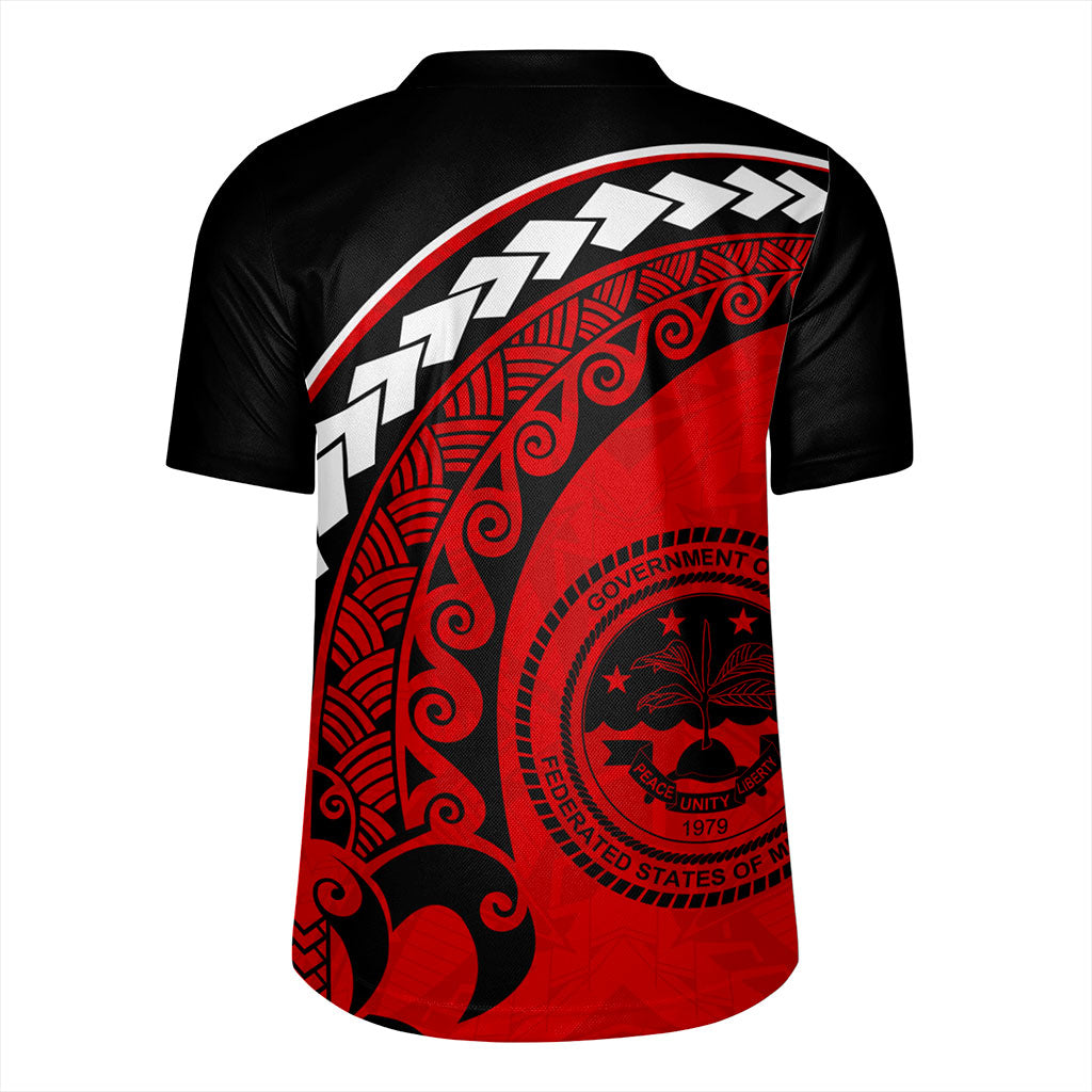 Federated States Of Micronesia Rugby Jersey Turtle Polynesian Tribal Coat Of Arms