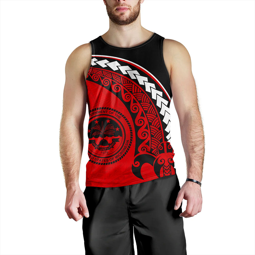 Federated States Of Micronesia Tank Top Turtle Polynesian Tribal Coat Of Arms
