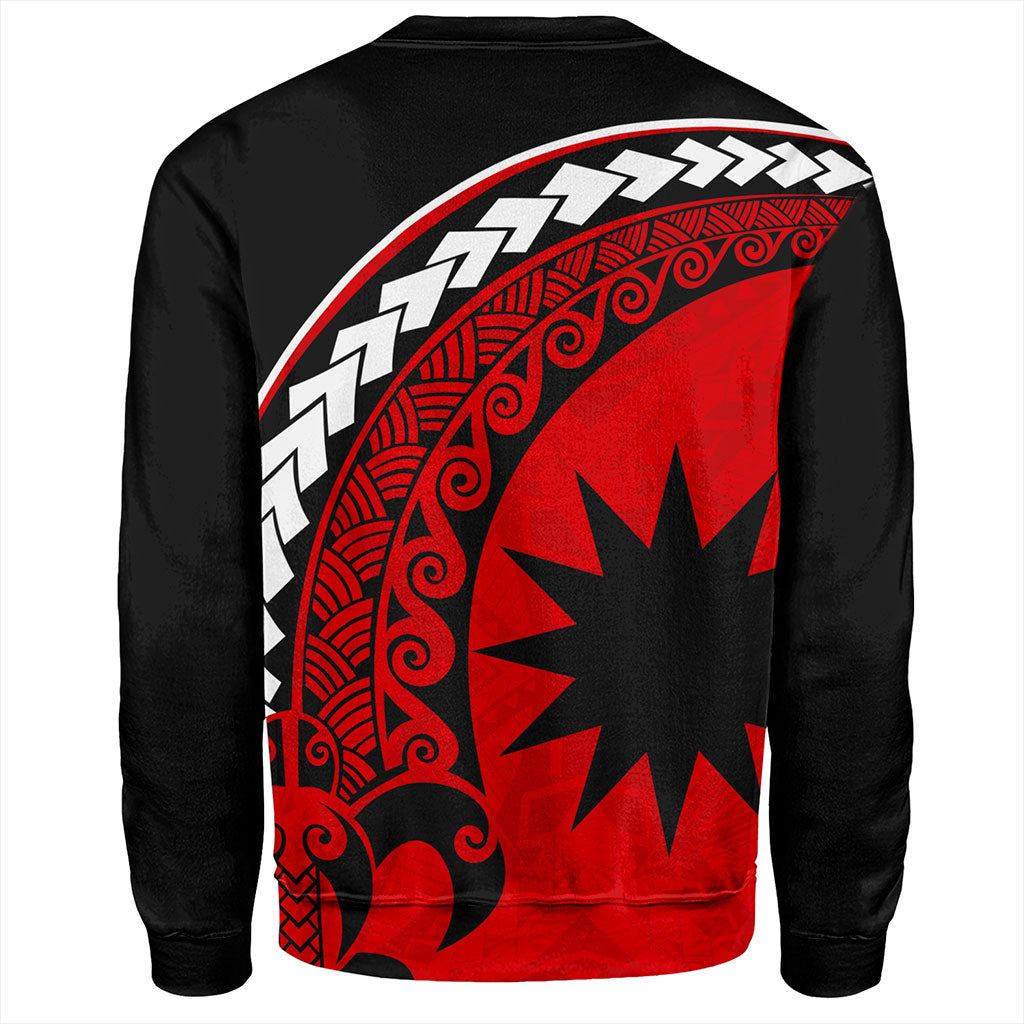 Nauru Sweatshirt Turtle Polynesian Tribal Coat Of Arms