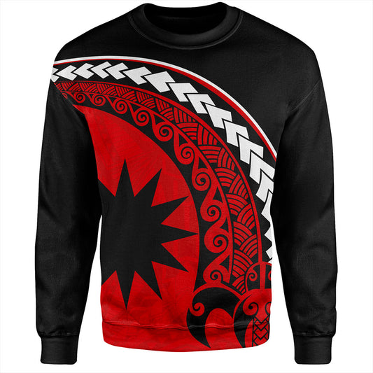 Nauru Sweatshirt Turtle Polynesian Tribal Coat Of Arms