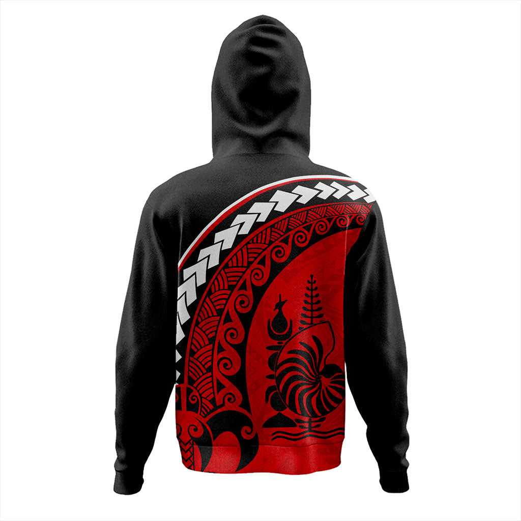 New Caledonia Hoodie Turtle Polynesian Tribal Coat Of Arms