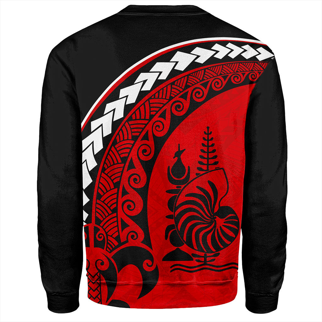 New Caledonia Sweatshirt Turtle Polynesian Tribal Coat Of Arms