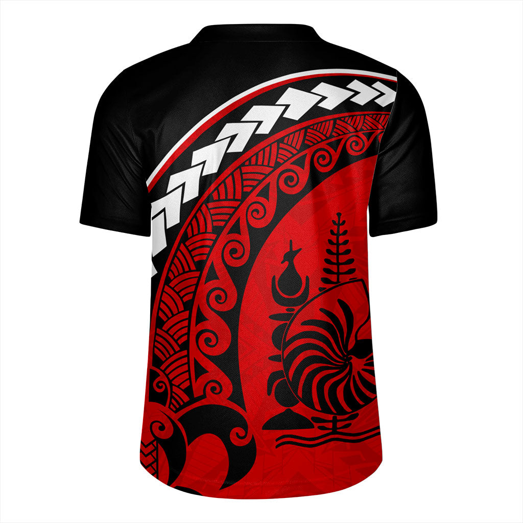 New Caledonia Rugby Jersey Turtle Polynesian Tribal Coat Of Arms