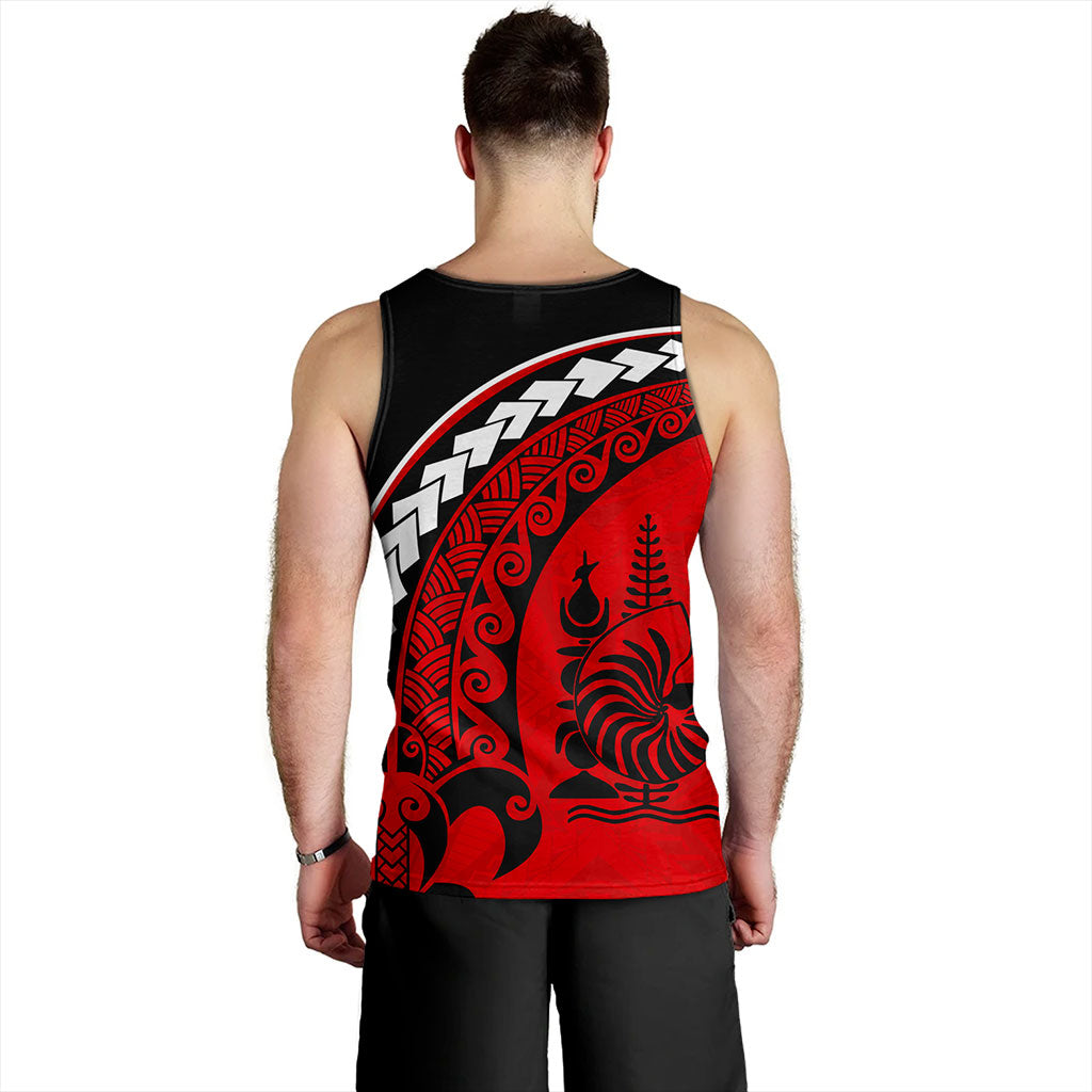 New Caledonia Tank Top Turtle Polynesian Tribal Coat Of Arms
