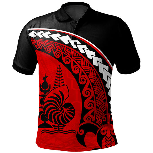 New Caledonia Polo Shirt Turtle Polynesian Tribal Coat Of Arms