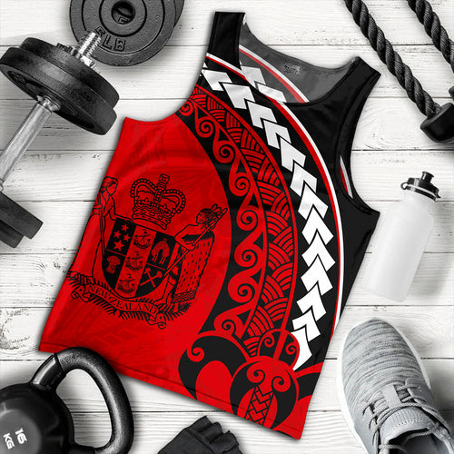 New Zealand Tank Top Turtle Polynesian Tribal Coat Of Arms