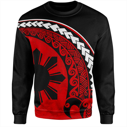 Philippines Filipinos Sweatshirt Turtle Polynesian Tribal Coat Of Arms