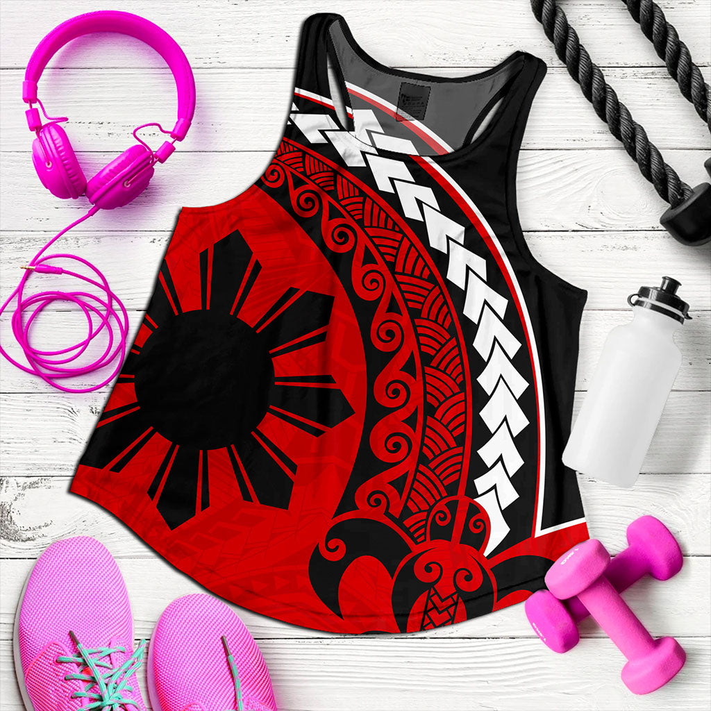 Philippines Filipinos Women Tank Turtle Polynesian Tribal Coat Of Arms