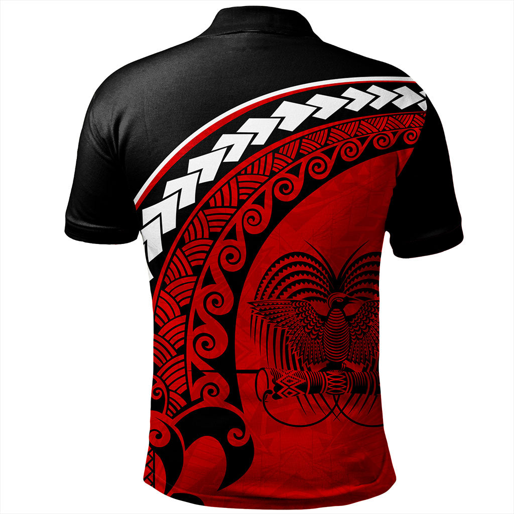 Papua New Guinea Polo Shirt Turtle Polynesian Tribal Coat Of Arms
