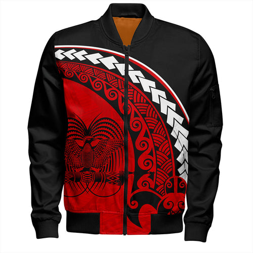 Papua New Guinea Bomber Jacket Turtle Polynesian Tribal Coat Of Arms