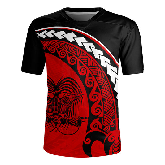 Papua New Guinea Rugby Jersey Turtle Polynesian Tribal Coat Of Arms