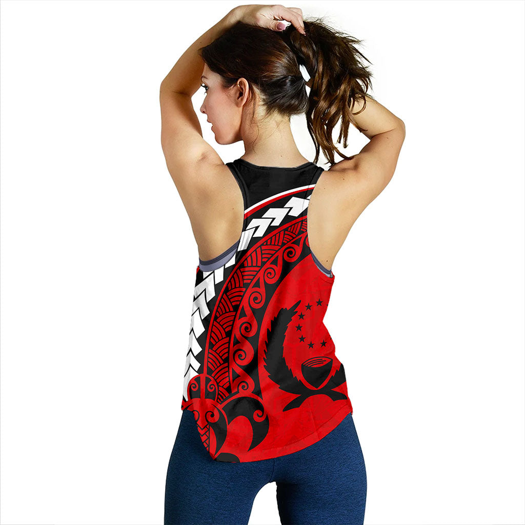Pohnpei State Women Tank Turtle Polynesian Tribal Coat Of Arms