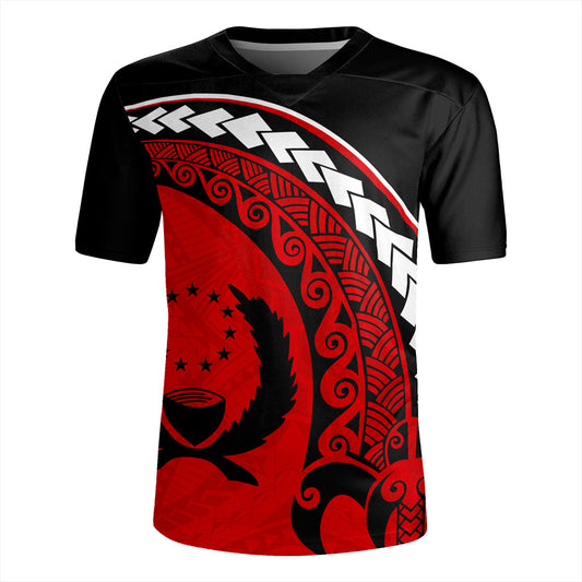 Pohnpei State Rugby Jersey Turtle Polynesian Tribal Coat Of Arms