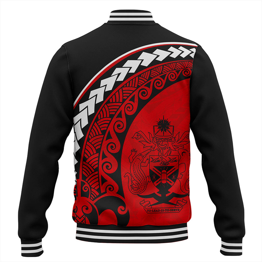 Solomon Islands Baseball Jacket Turtle Polynesian Tribal Coat Of Arms