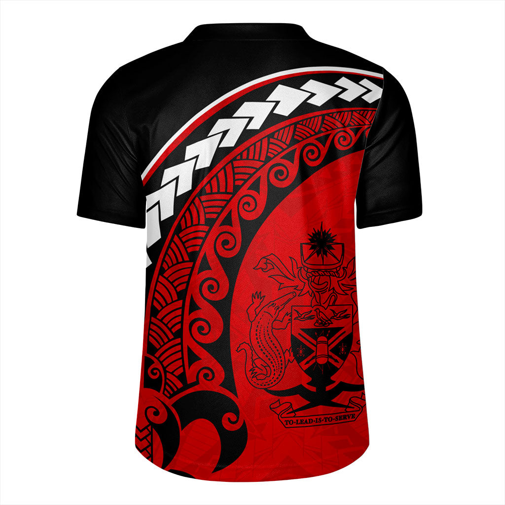 Solomon Islands Rugby Jersey Turtle Polynesian Tribal Coat Of Arms