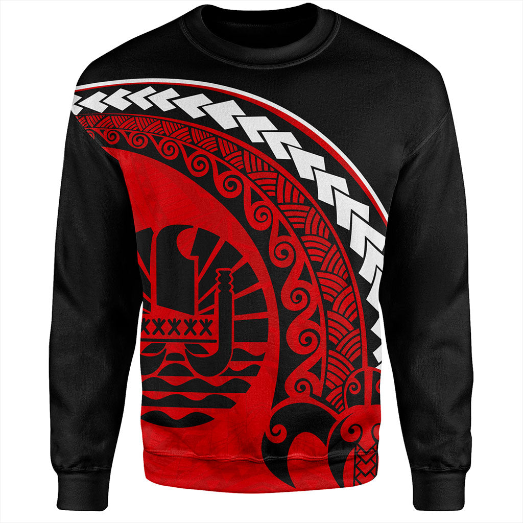 Tahiti Sweatshirt Turtle Polynesian Tribal Coat Of Arms
