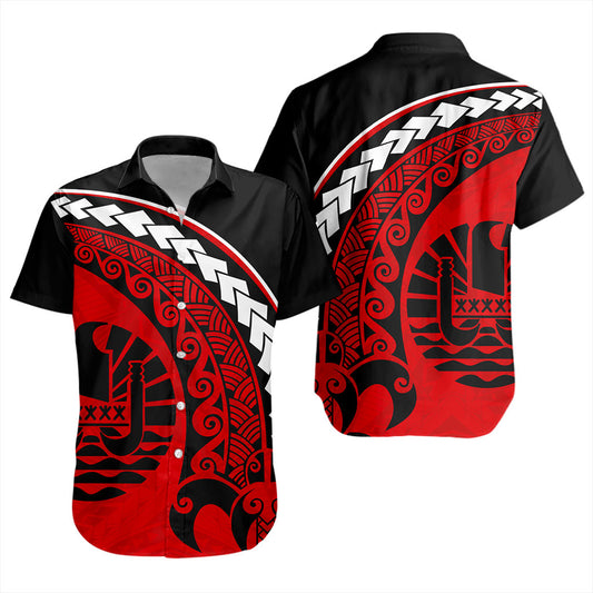 Tahiti Short Sleeve Shirt Turtle Polynesian Tribal Coat Of Arms