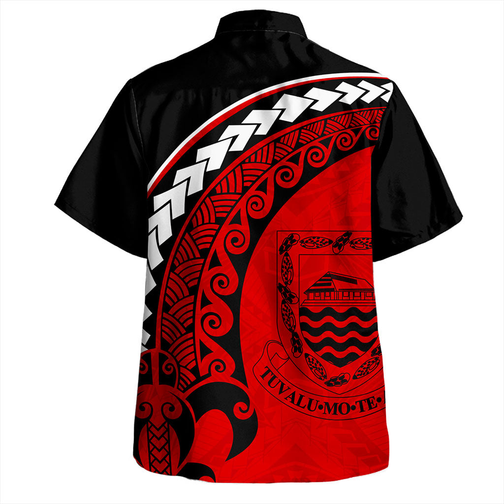Tuvalu Hawaiian Shirt Turtle Polynesian Tribal Coat Of Arms