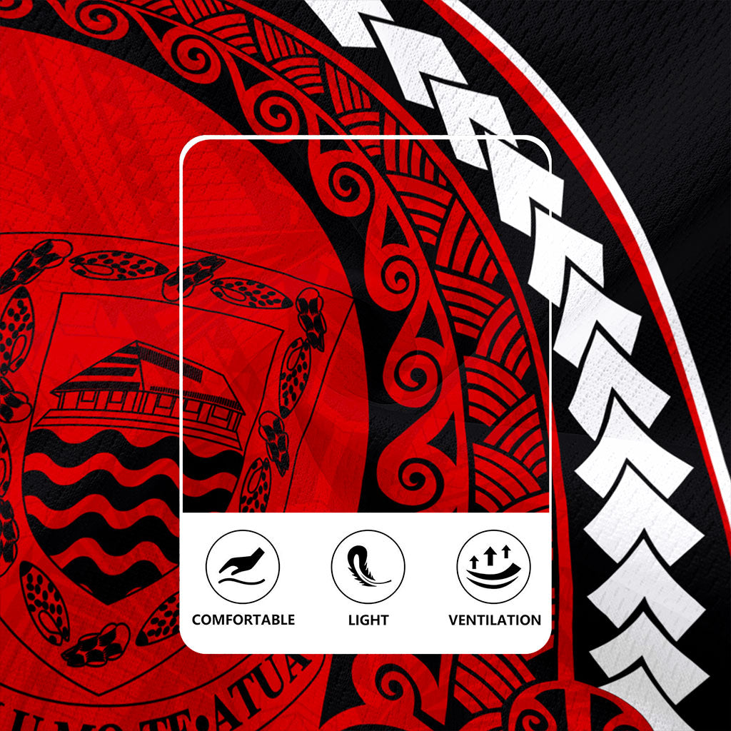 Tuvalu Rugby Jersey Turtle Polynesian Tribal Coat Of Arms
