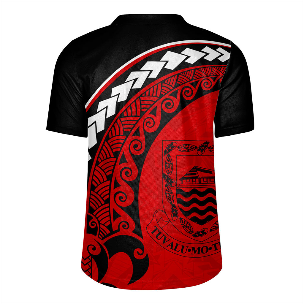 Tuvalu Rugby Jersey Turtle Polynesian Tribal Coat Of Arms