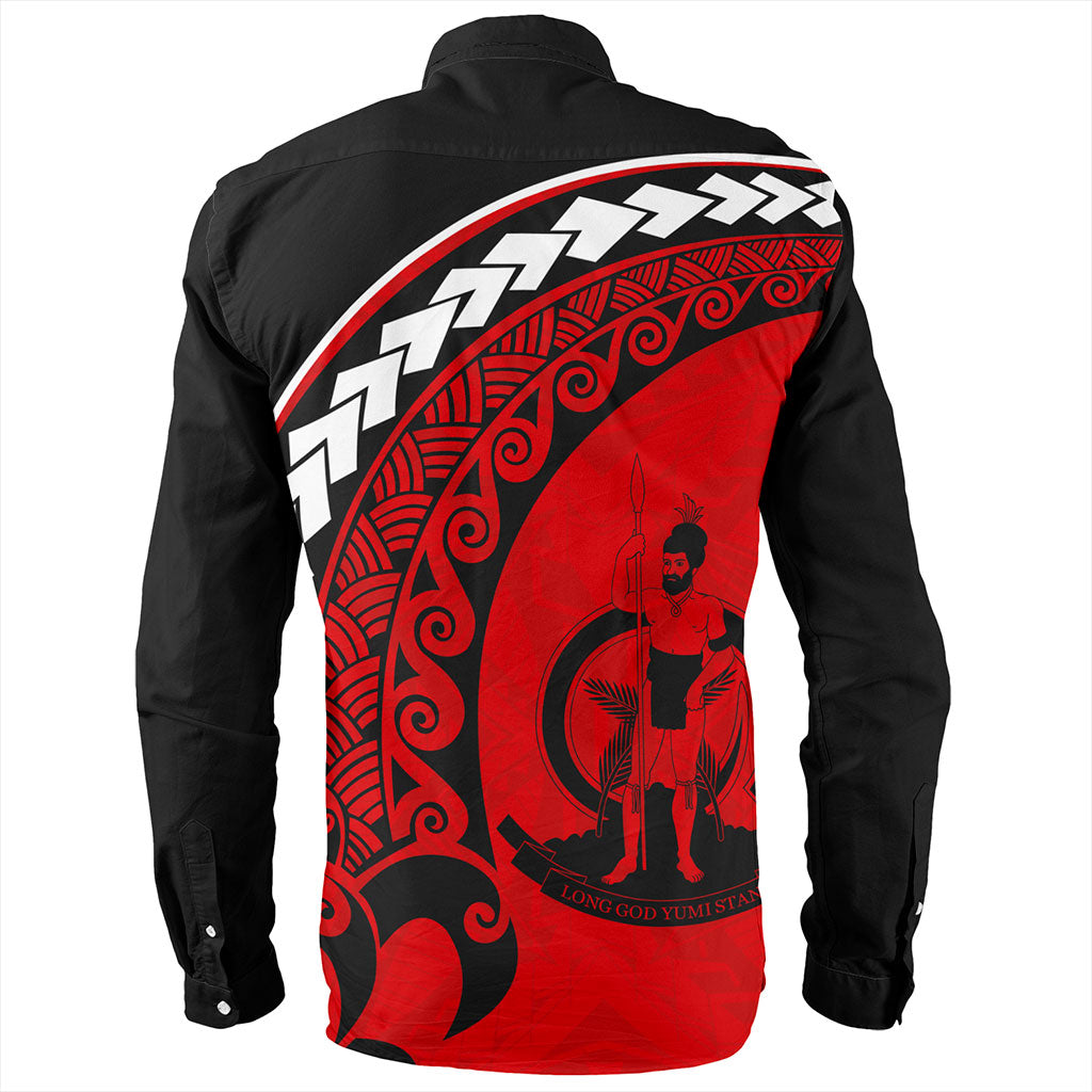 Vanuatu Long Sleeve Shirt Turtle Polynesian Tribal Coat Of Arms