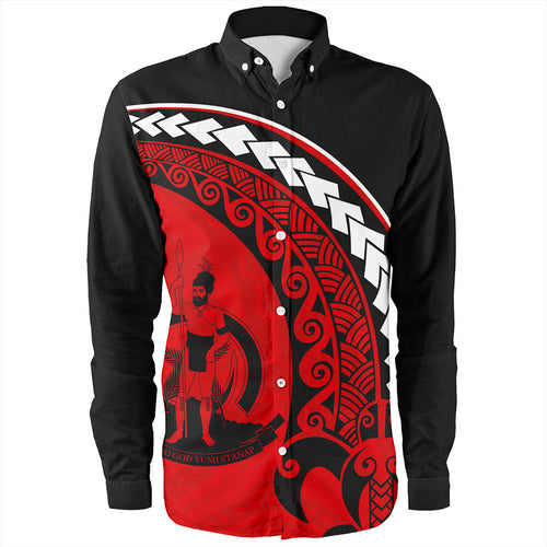 Vanuatu Long Sleeve Shirt Turtle Polynesian Tribal Coat Of Arms