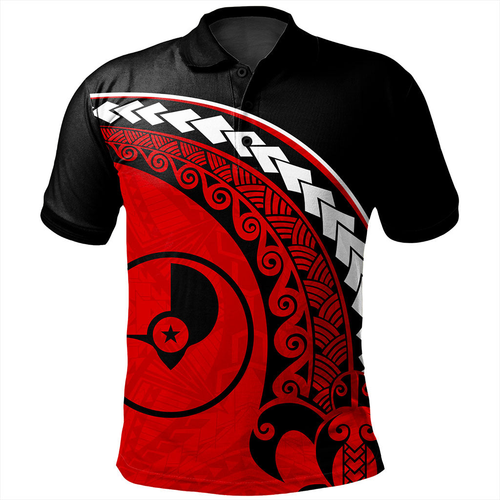 Yap State Polo Shirt Turtle Polynesian Tribal Coat Of Arms