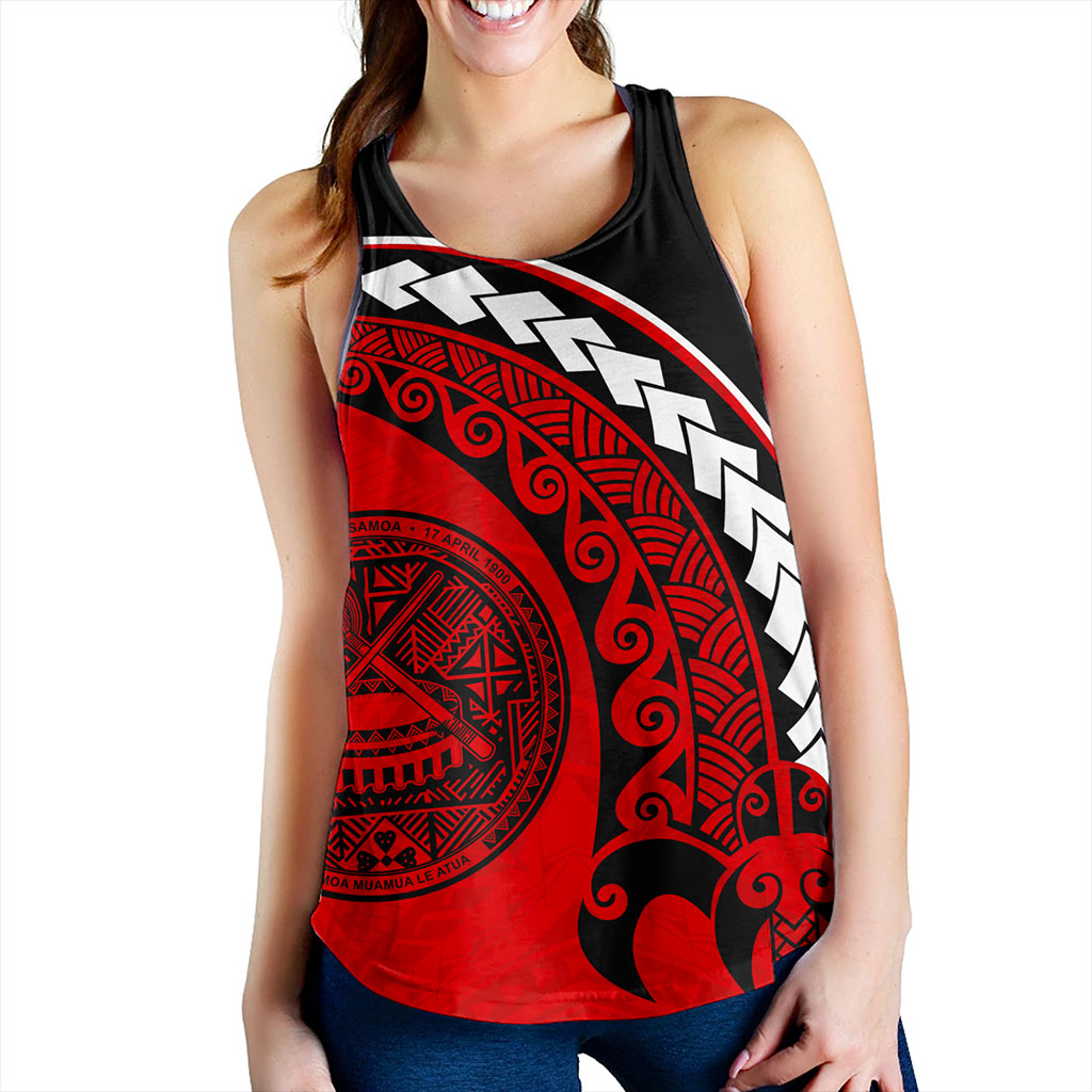 American Samoa Women Tank Turtle Polynesian Tribal Coat Of Arms