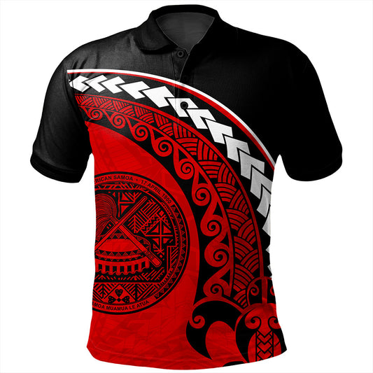American Samoa Polo Shirt Turtle Polynesian Tribal Coat Of Arms
