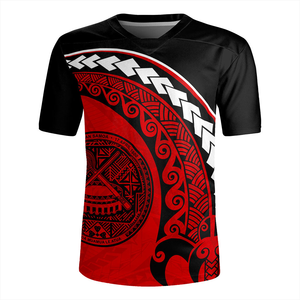 American Samoa Rugby Jersey Turtle Polynesian Tribal Coat Of Arms