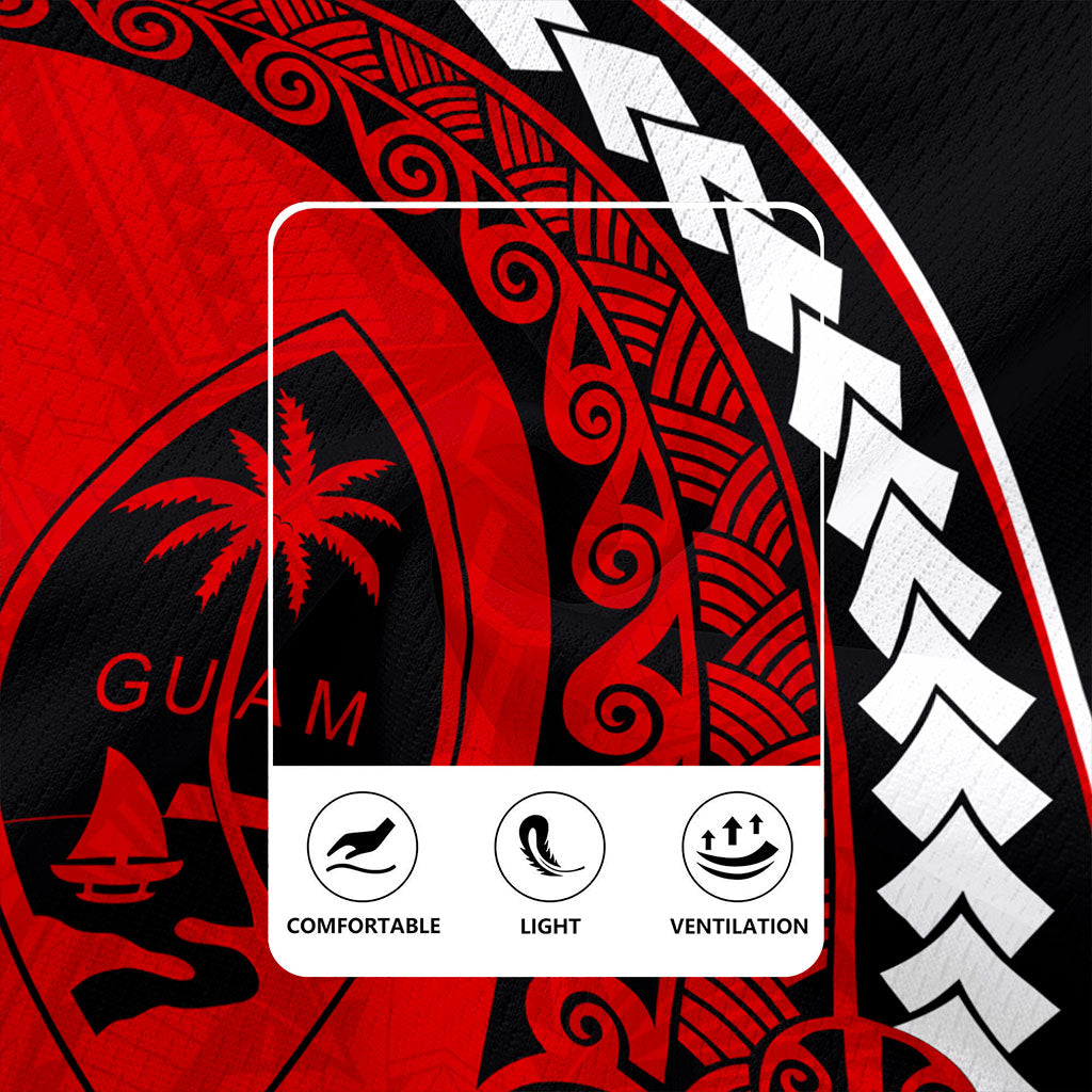Guam Rugby Jersey Turtle Polynesian Tribal Coat Of Arms