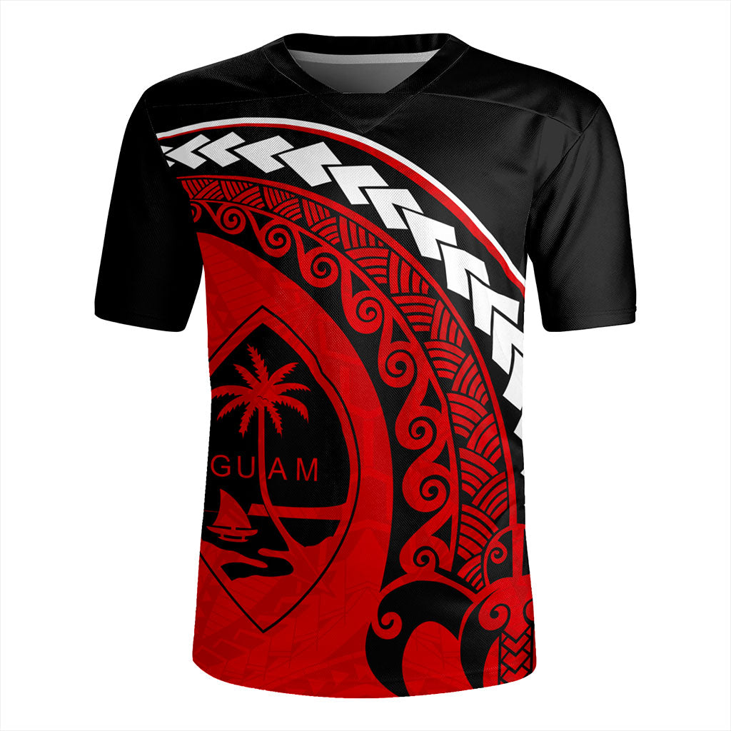 Guam Rugby Jersey Turtle Polynesian Tribal Coat Of Arms