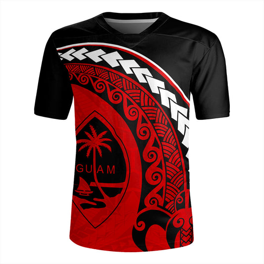 Guam Rugby Jersey Turtle Polynesian Tribal Coat Of Arms