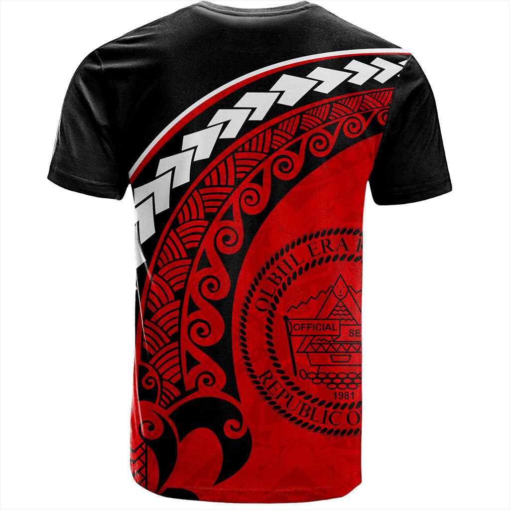Palau T-Shirt Turtle Polynesian Tribal Coat Of Arms