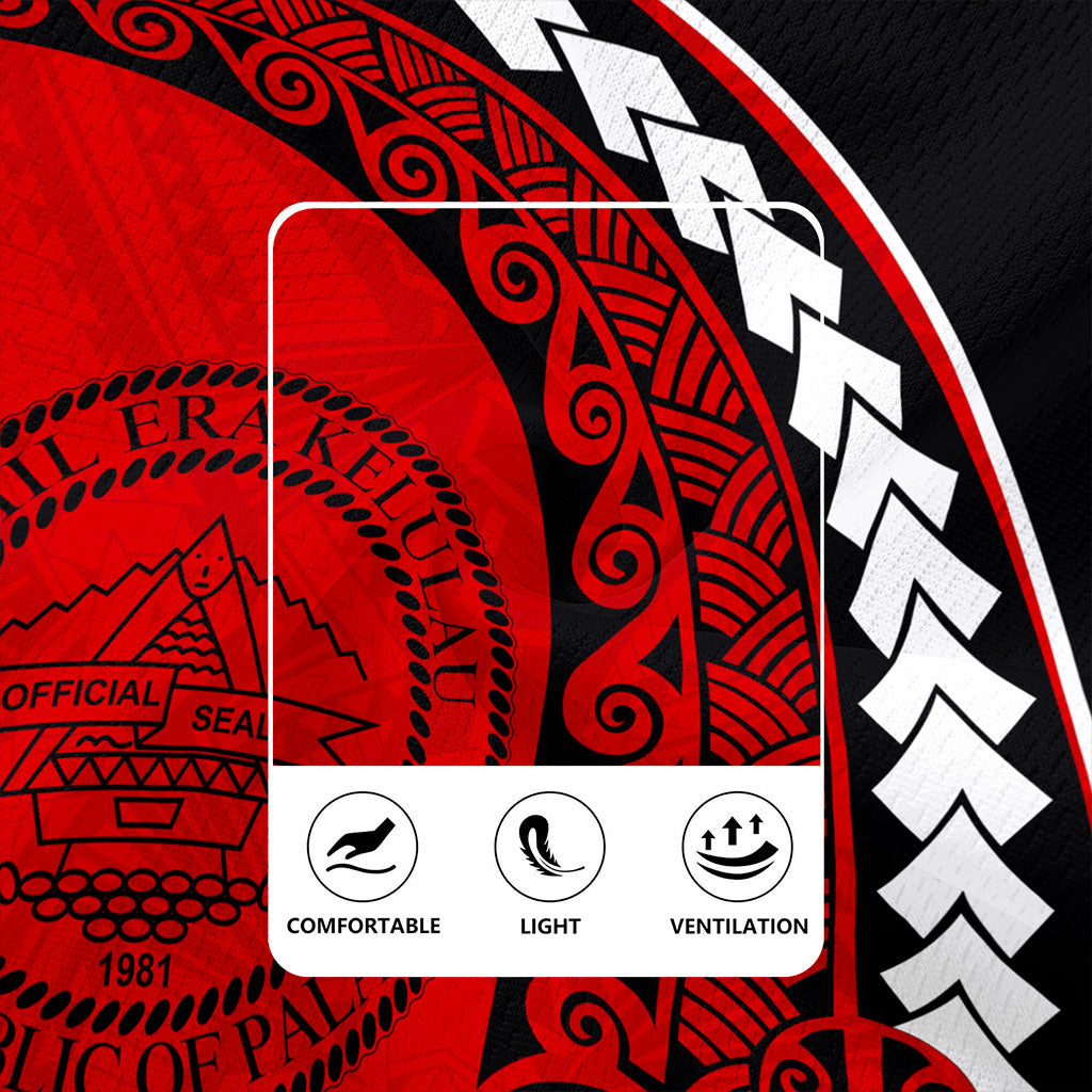 Palau Rugby Jersey Turtle Polynesian Tribal Coat Of Arms