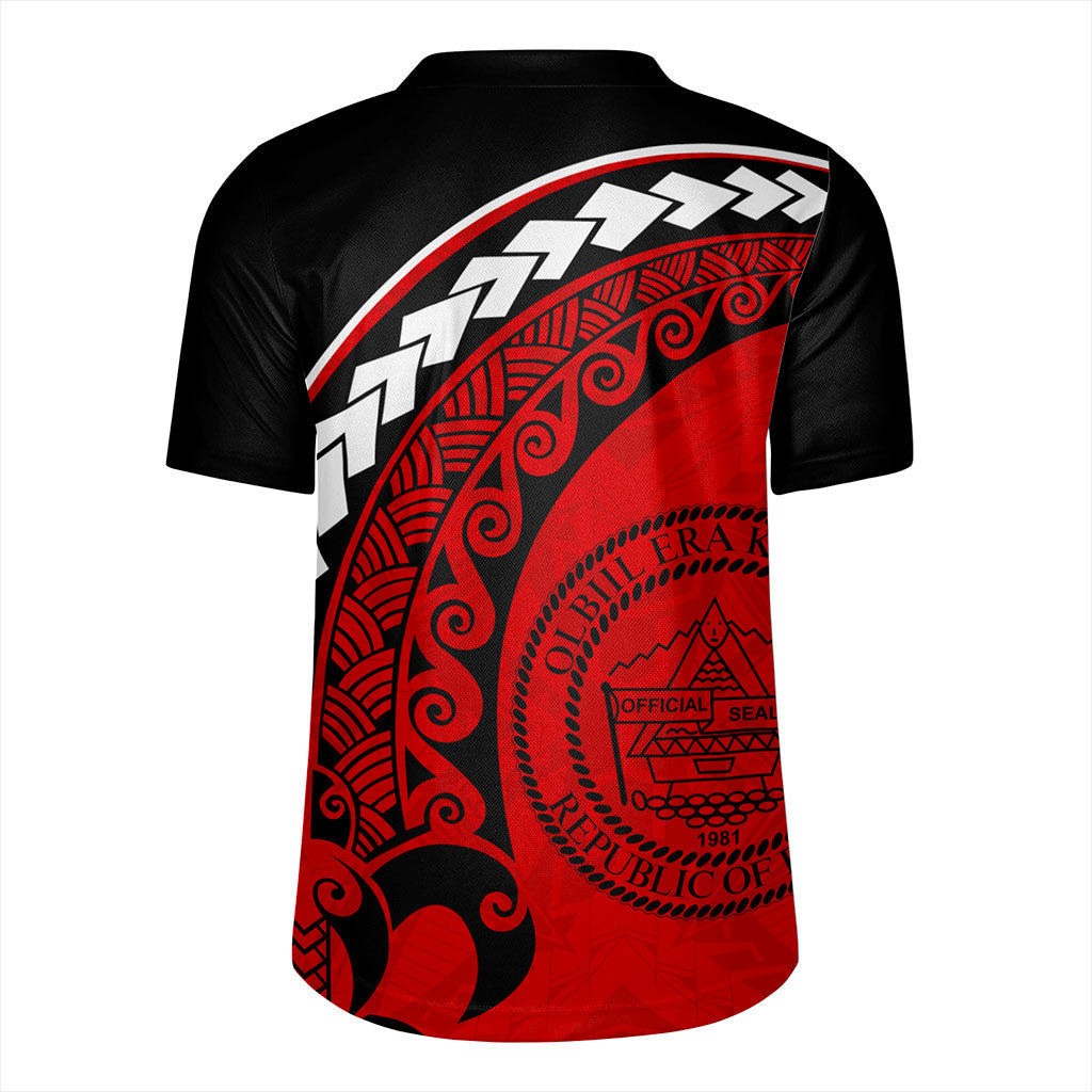 Palau Rugby Jersey Turtle Polynesian Tribal Coat Of Arms