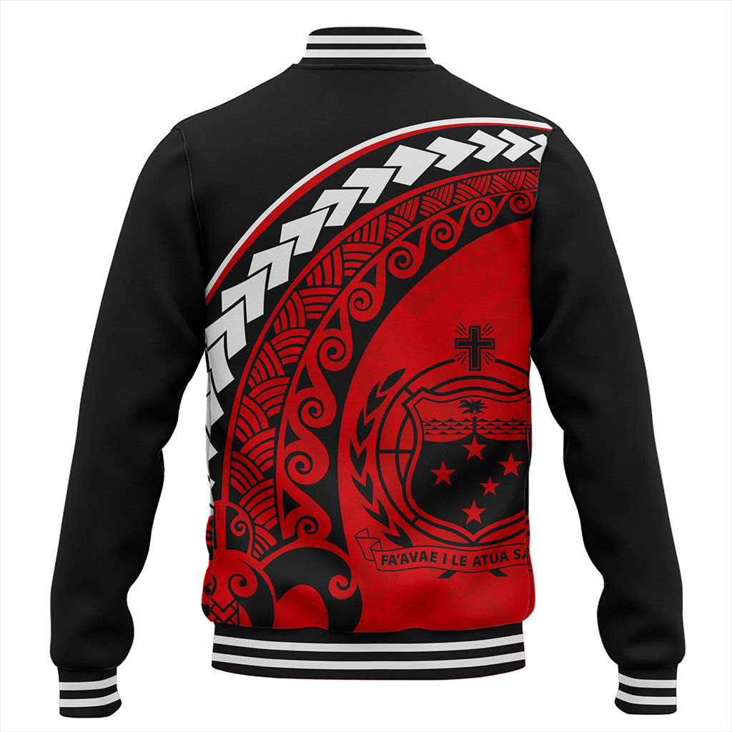 Samoa Baseball Jacket Turtle Polynesian Tribal Coat Of Arms