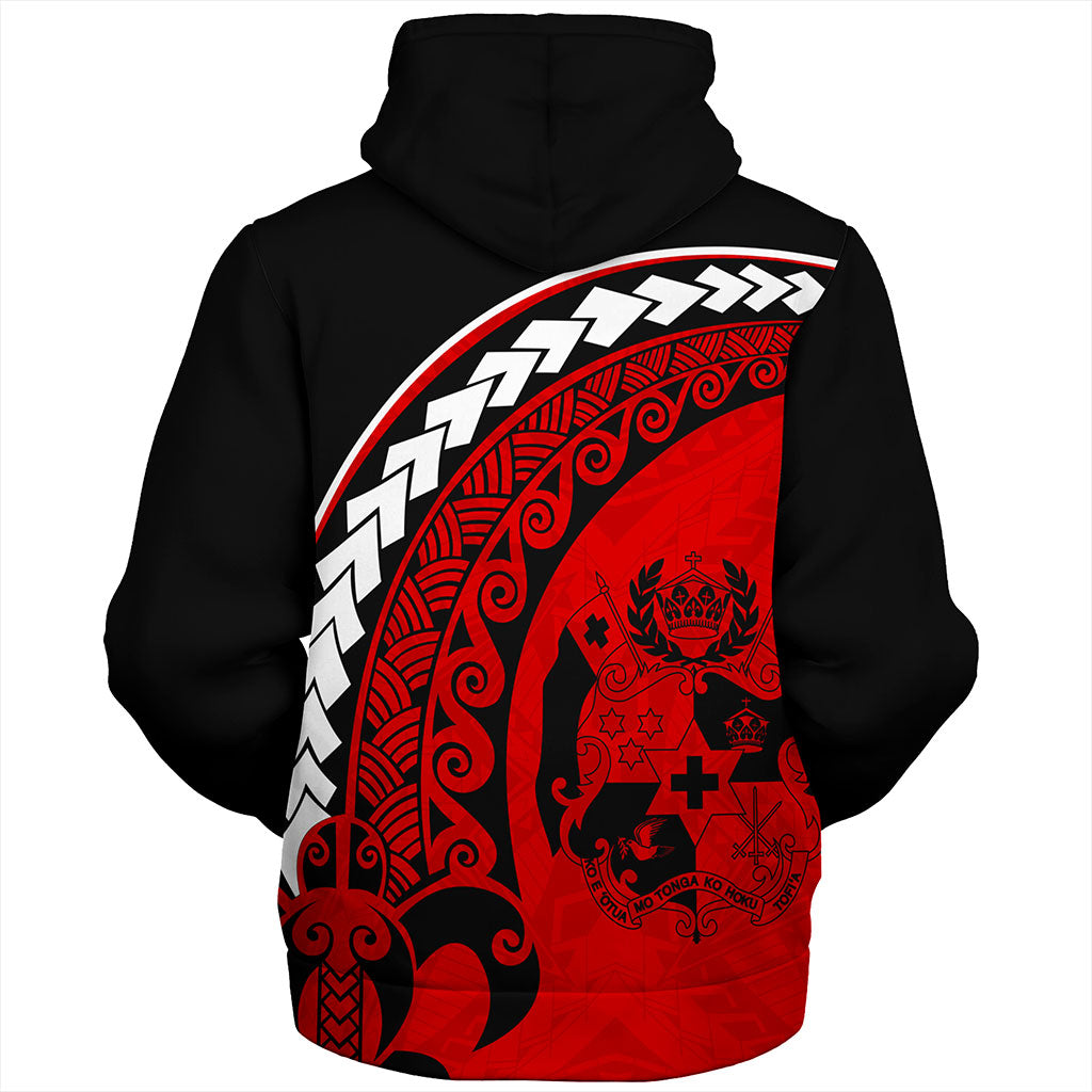 Tonga Sherpa Hoodie Turtle Polynesian Tribal Coat Of Arms